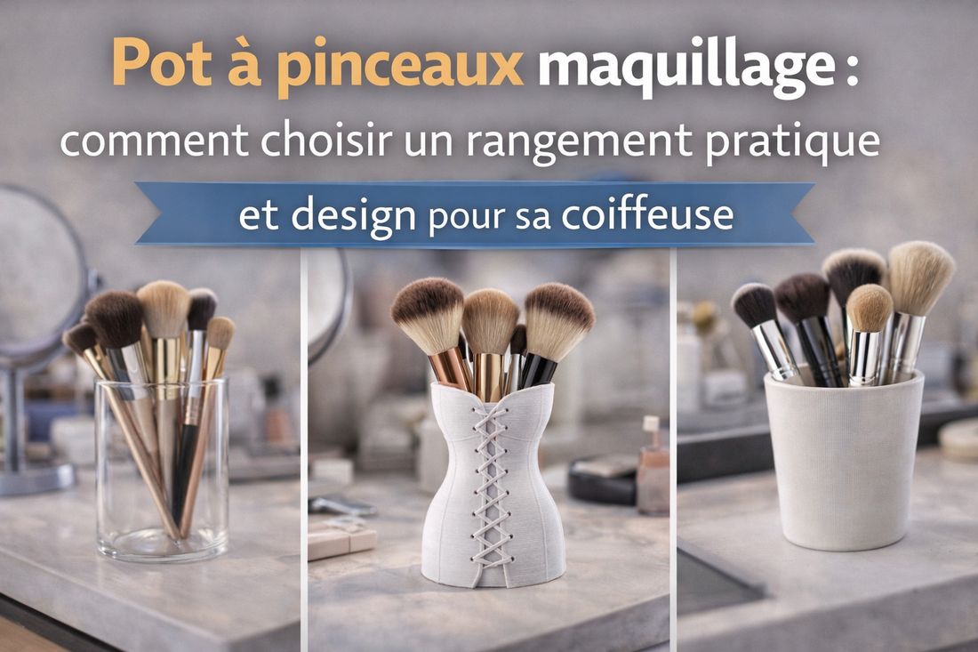 Pot à pinceaux maquillage : comment choisir un rangement pratique et design pour sa coiffeuse