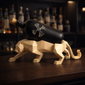 Porte-Bouteille Panthère Style Low-Poly